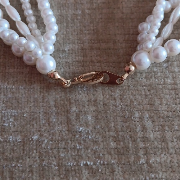 Faux Pearl Multi Strand Long Necklace - Picture 6 of 8